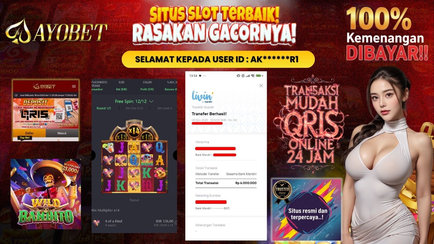 AYOBET JACKPOT SLOT WILD BANDITO